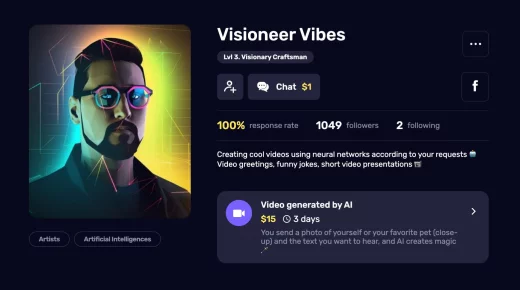Visioneer Vibes profile on Paysenger