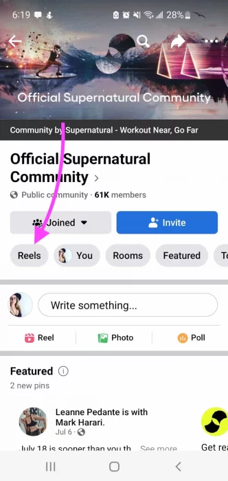 Facebook Supernatural community page