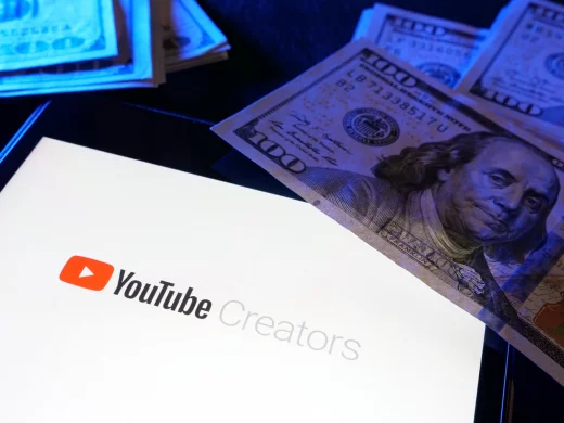 Youtube creators logo and money for monetization