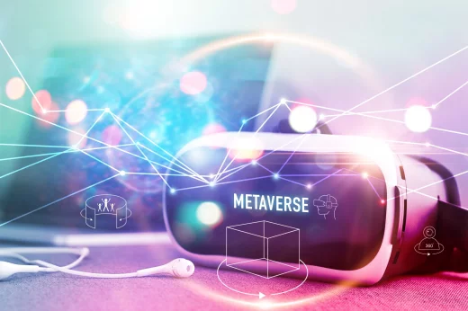 Metaverse on virtual reality glasses